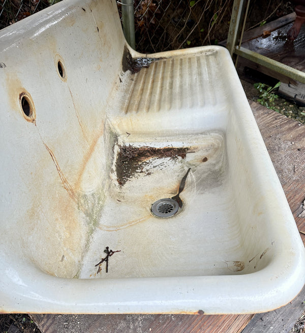 Tall Drain Board Cast Iron Sinks- 2 Available GA20408
