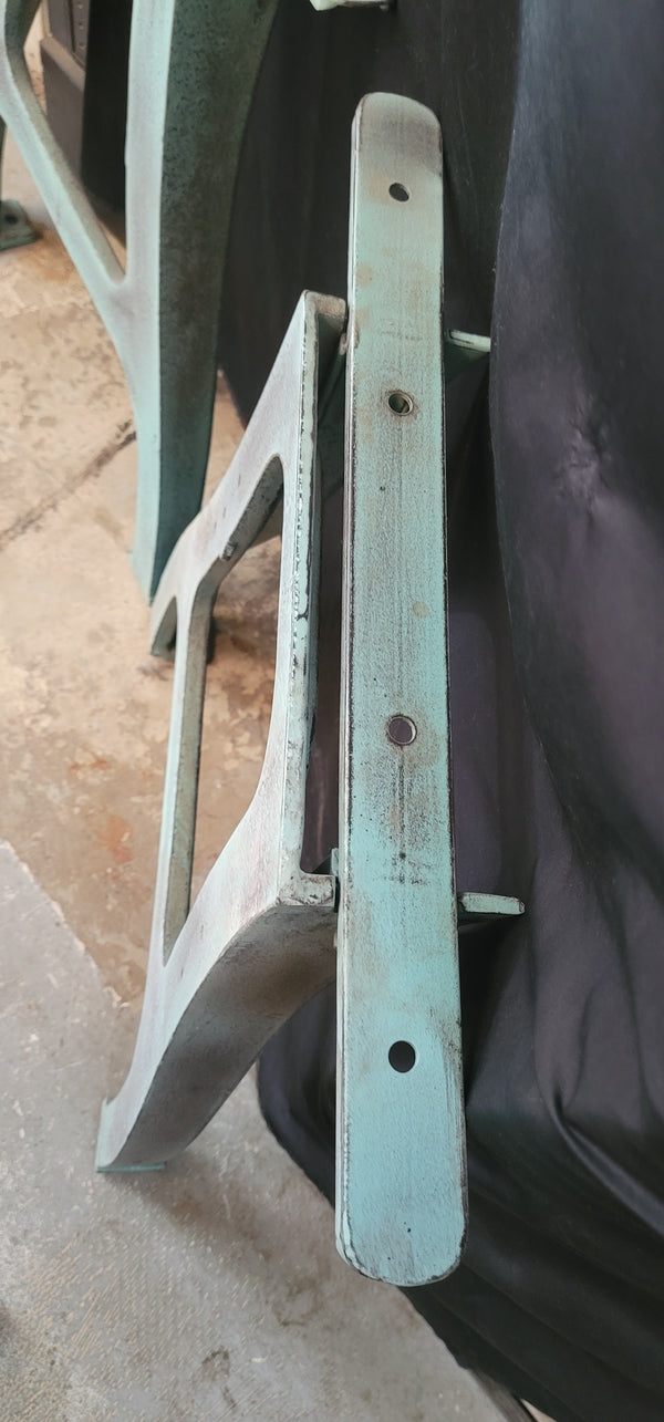 Pair of Powder Coated Cast Iron Factory Machine Legs 28 1/2" T GS00690