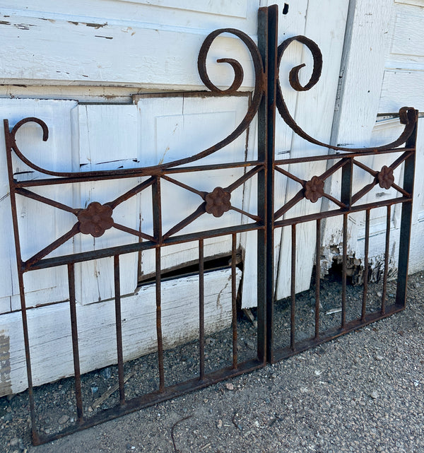 Pair of Antique Wrought Iron Garden Entrance Gates GA21017