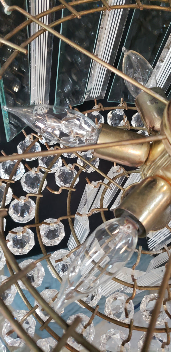 MCM Ornate 7 Light Tiered Prism Chandelier 18" x 20" GS010931