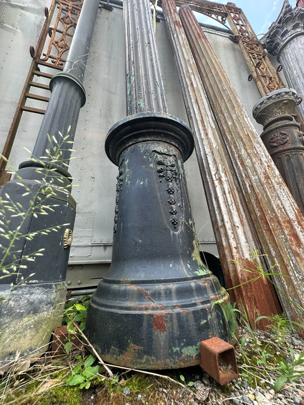 13 Ft Victorian Fluted Cast Iron Street Light Post GA20289