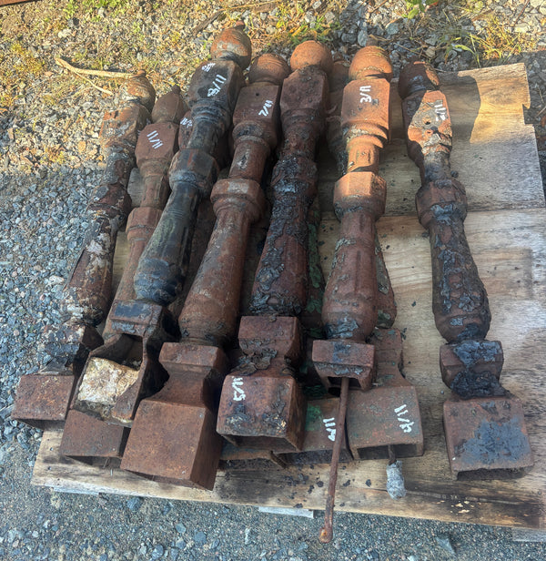 Set of 11 Cast Iron Newel Posts GA21573