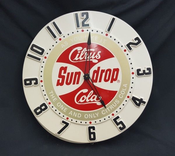 Vintage As You Like it Citrus Sun Drop Cola Large Round Wall Clock GA21118