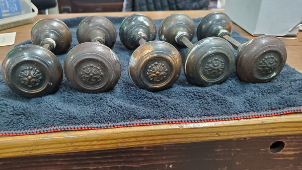 5 Sets of Brass Louis XVI Style Door Knobs GAM012