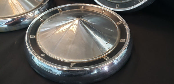 Set of 4 OEM 1960 Ford Galaxie Fairlane Chrome Hub Caps GA9826