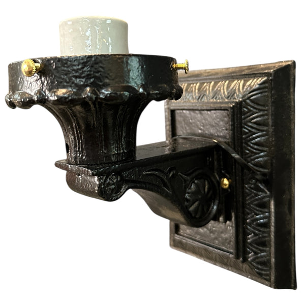 Restored Antique Cast Iron Wall Sconce GA20689