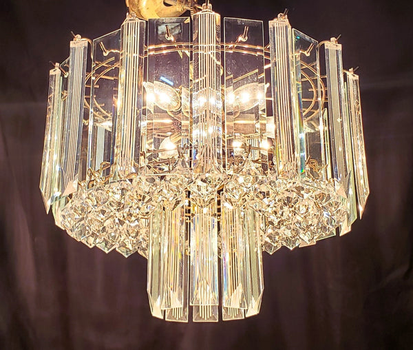 MCM Ornate 7 Light Tiered Prism Chandelier 18" x 20" GS010931