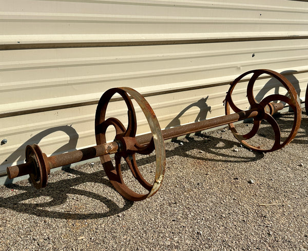 Pair of Industrial Salvage Pulley Wheels GA20915