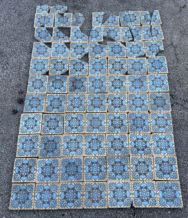 Early 20th Century Encaustic Tile Set by Boch Freres Maubeuge GA20507