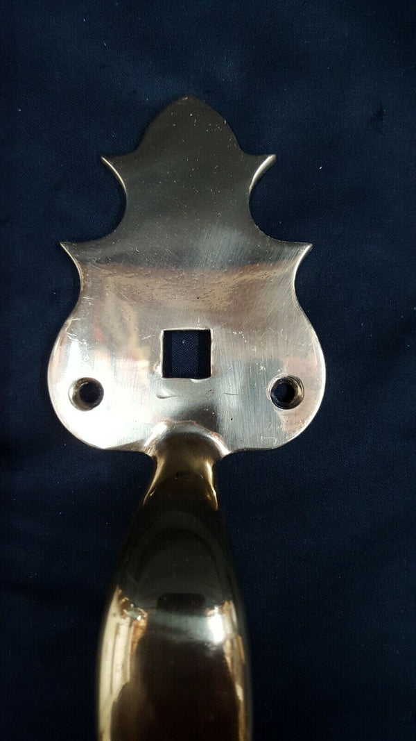 Architectural Salvage Solid Brass Door Plate Pull Handle