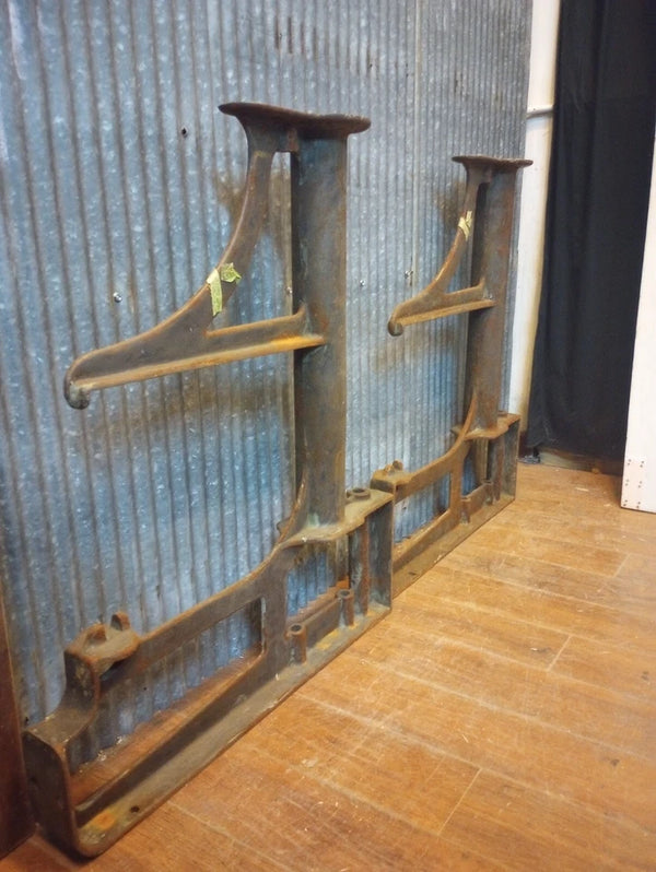 Pair of Cast Iron Factory Machine Legs 31 3/4" Tall x 26 3/8 " Wide GA-S072