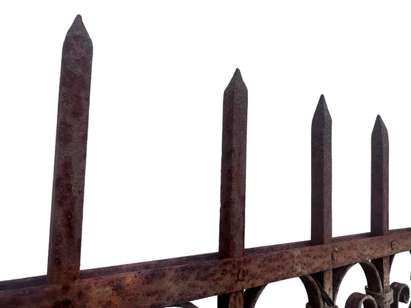 19 Ft of Antique Wrought Iron Fencing GA21063