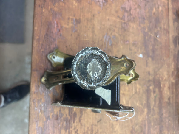 Set of 18 Art Deco Mortise Lock Crystal Knobs GS010985