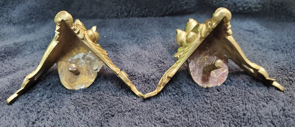 Ornate Solid Brass Claw Foot Furniture Feet w/ Feathers 3 5/8"x 2 5/8" GAM04