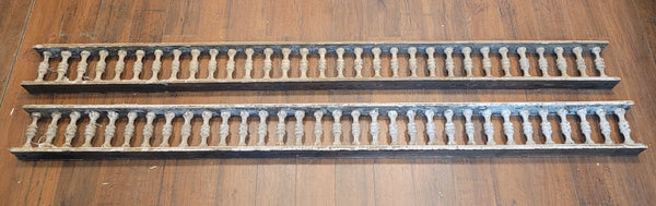 Vintage Pair of Wooden Gingerbread Porch Panels 6 3/4" x 79" GS00896