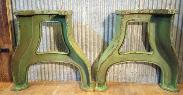 Pair of Cast Iron Machine Legs 23" Tall x 23 1/2 " Wide GA-S074
