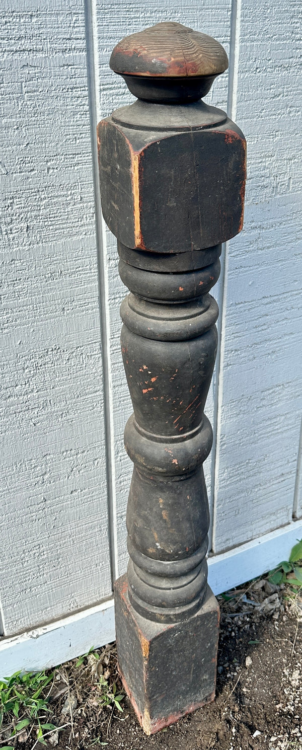 Heart Pine Wood Newel Post w/ Acorn Top GA20415
