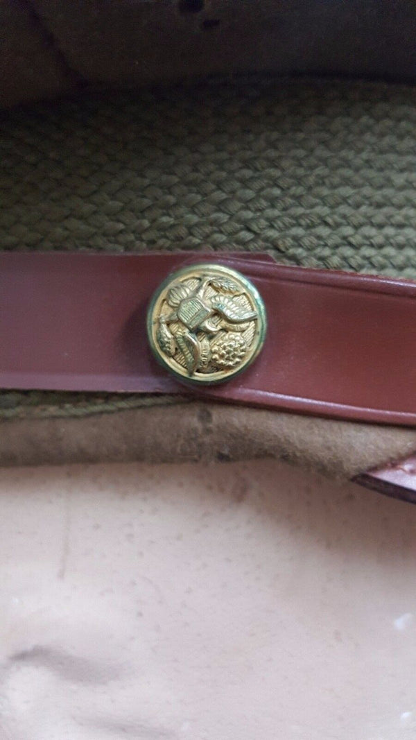 U.S. Pre WWII Officers Hat with Bronze Insignia