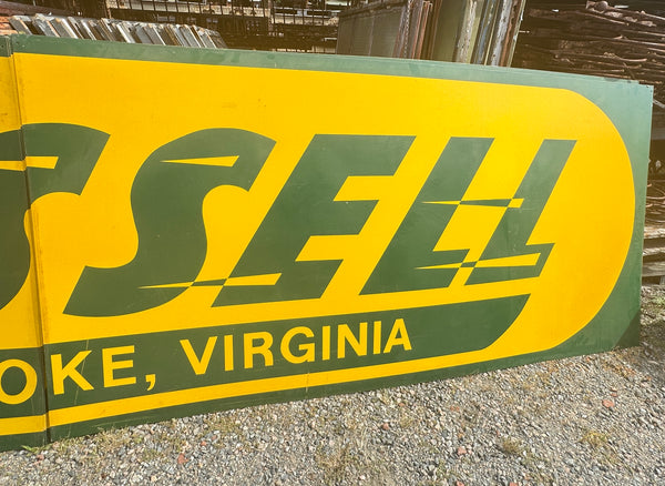 4 Sets of "Russell Roanoke, VA" Freight System Advertising Signs GA20422