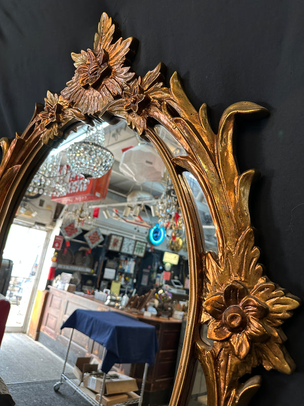 Vintage Regency Gilt Wood Oval Mirror GA20302