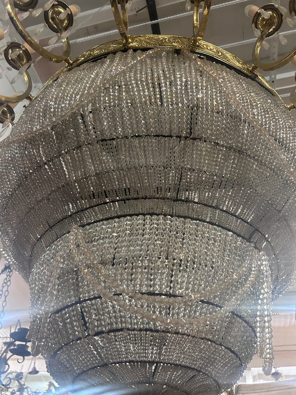 Brass and Crystal Ballroom Chandelier GS011024
