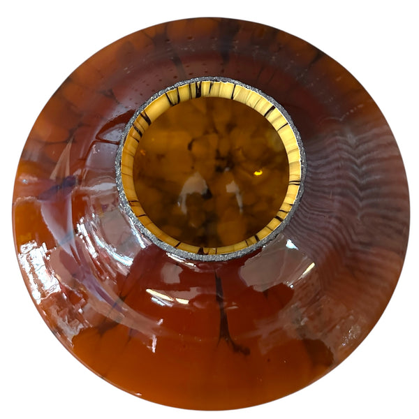 Amber Marbled Glass Dome Flush Mount Shade w/ 4" Fitter GA20698