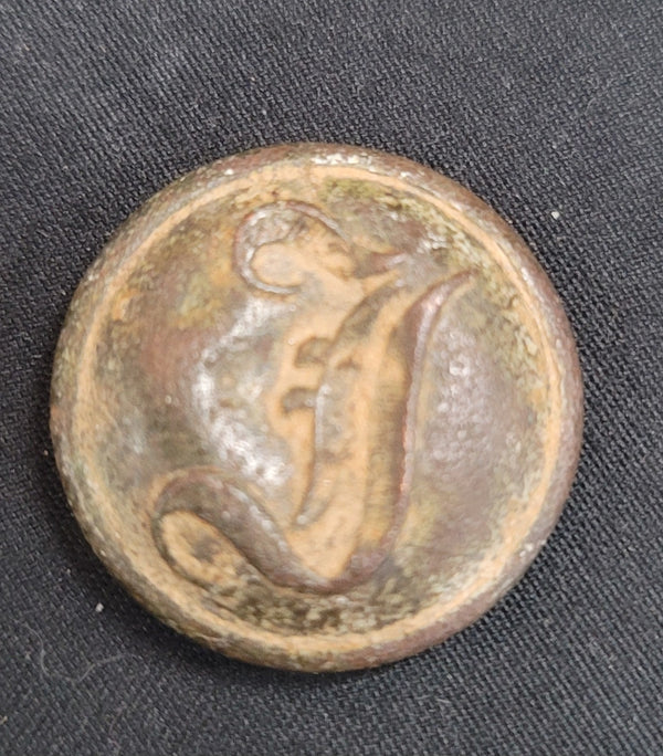 Civil War Confederate Script "I" Infantry Coat Button GS01036