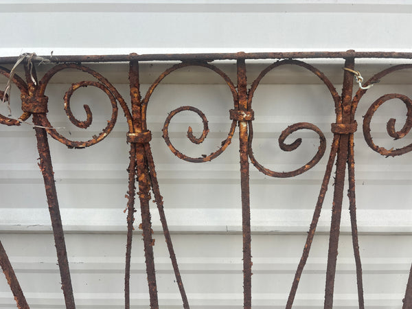 9.5 Feet of Wrought Iron Fence Panels GA21278