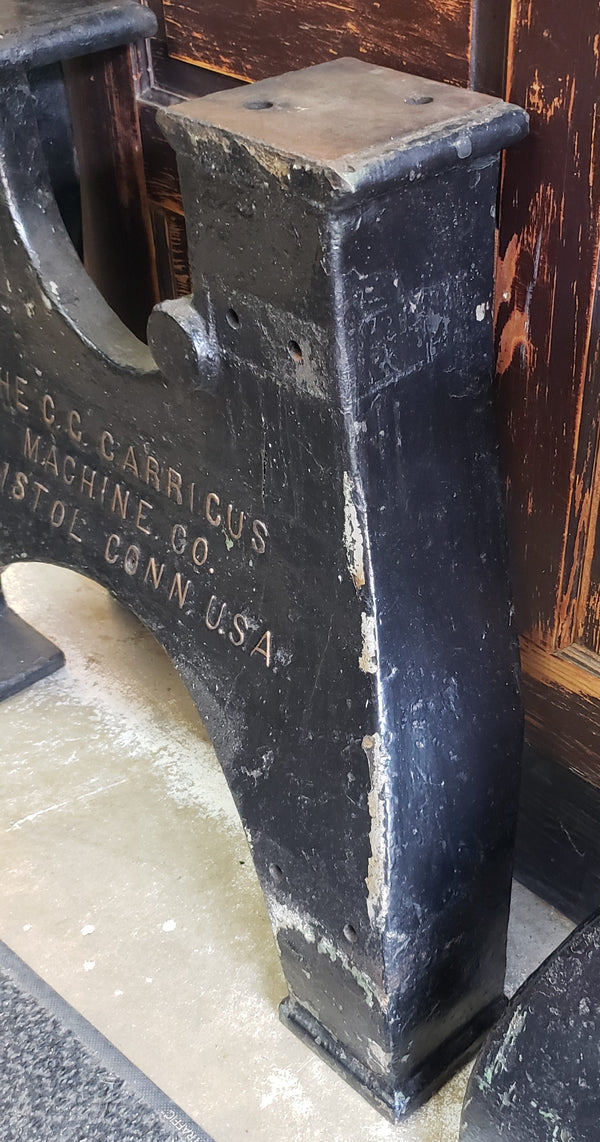 Rare Cast Iron Factory Machine Legs from C.G. Garrigus Machine Co GS00693