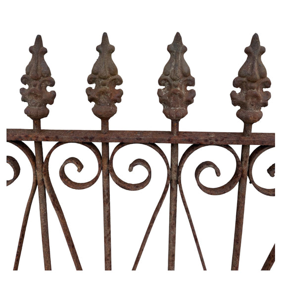 35 Ft of Antique Wrought Iron Fencing w/ scrollwork GA21066