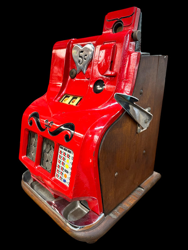 Vintage 1941 Novelty Mills 5 Cent QT Sweetheart Slot Machine GA20985