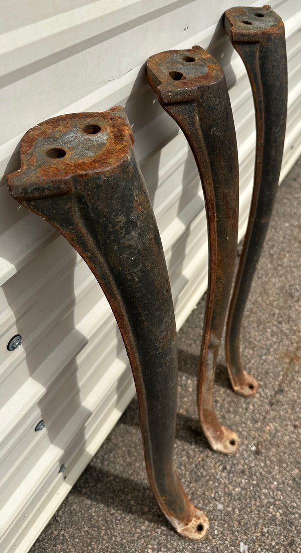 Set of 3 Antique Cast Iron Industrial Table Legs GA20378