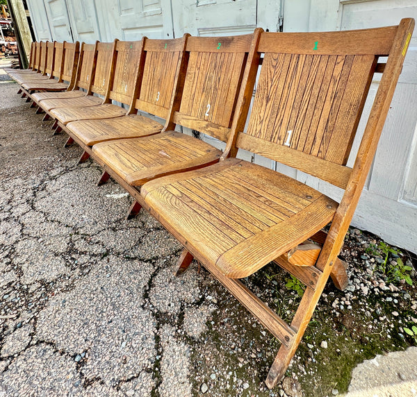 Vintage Folding Auditorium Seating 1-12 from Cumberland, MD Armory