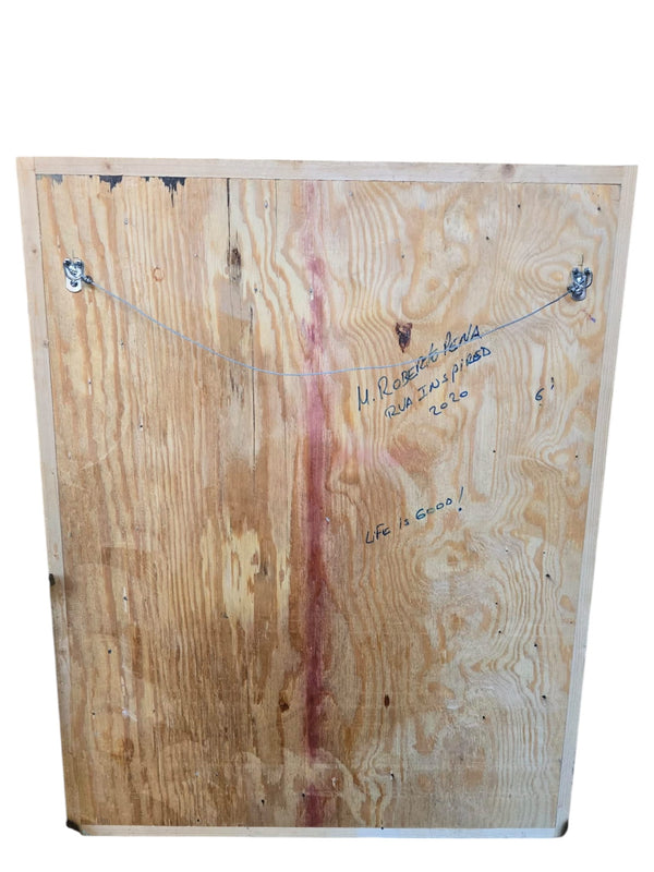 Custom Mirror Made w/ Reclaimed Wood Trim GAM0480