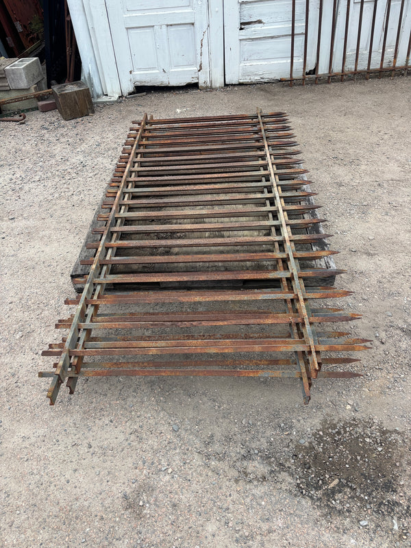 Five Wrought Iron Fence Panels GA21219