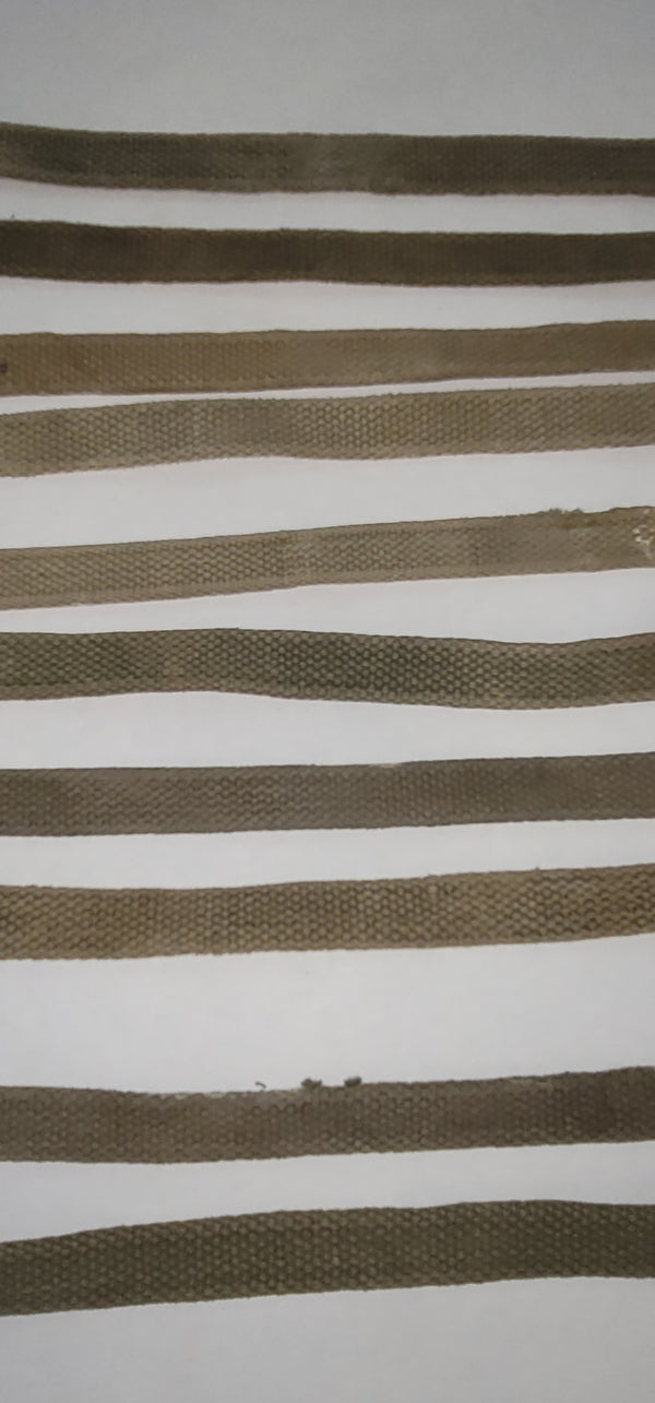 Set of 10 WWII M1941 Bed Roll Equipment Straps GS00664