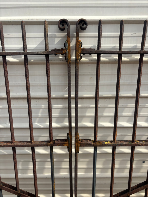 Late 1800s Wrought Iron Driveway Gates - Fully Restored GA21197