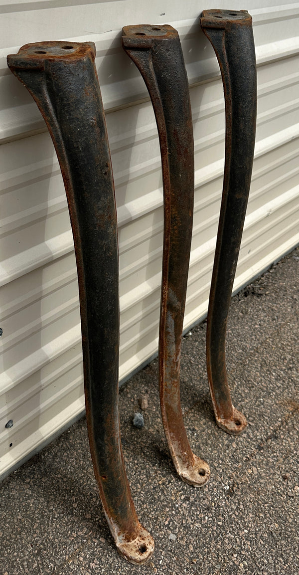 Set of 3 Antique Cast Iron Industrial Table Legs GA20378