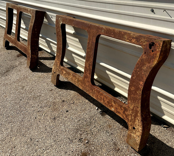 Pair of Antique Industrial Cast Iron Machine Table Legs GA20962