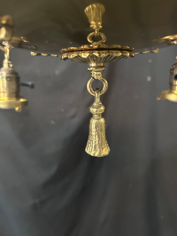 4 Light Antique Brass Chandelier 10"x17" GS010966
