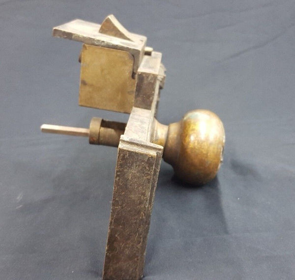 Early 1900s Ornate Bronze CNB Charlotte NC Bank Door Knob & Backplate GS00813