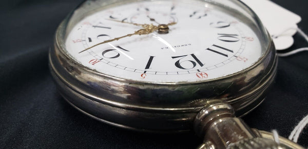 1939 Longines 3" Train Conductor Watch with Ornate Gold Filigree Hands