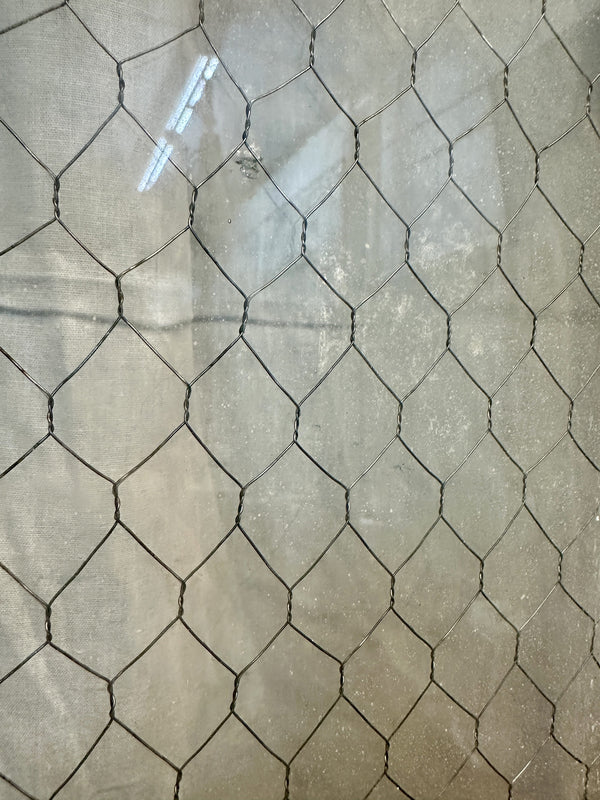 4-Pane 1-Panel Galvanized Steel Double Doors w/ Chicken Wire Glass GA20571