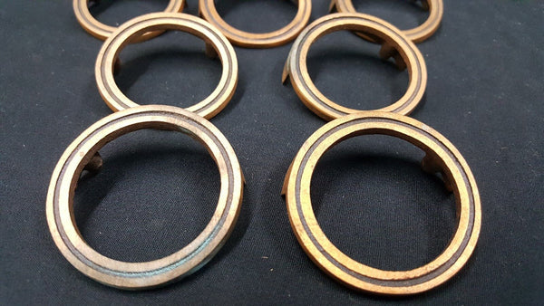 Architectural Salvage Round Red Brass Drawer Pull Handles Set of 7