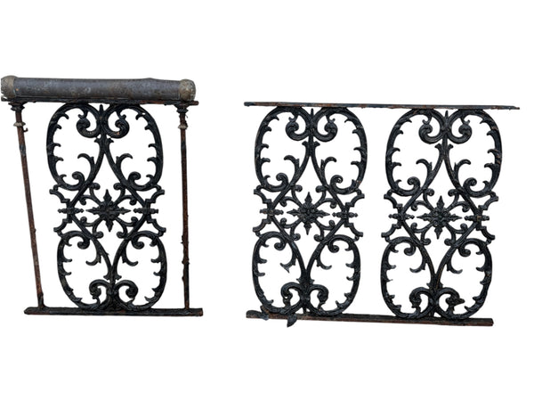 5 feet of Decorative Cast Iron Victorian Fence Panels GA21126