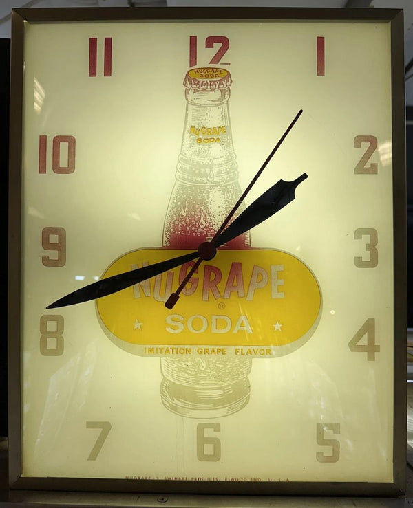 Vintage NuGrape Imitation Grape Flavor Electric Wall Clock GA20358