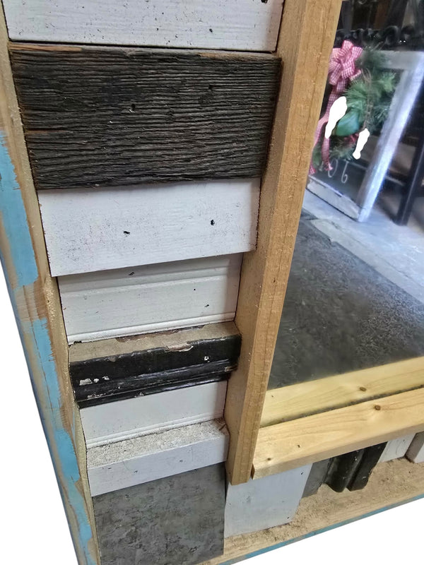 Custom Mirror Made w/ Reclaimed Wood Trim GAM0480