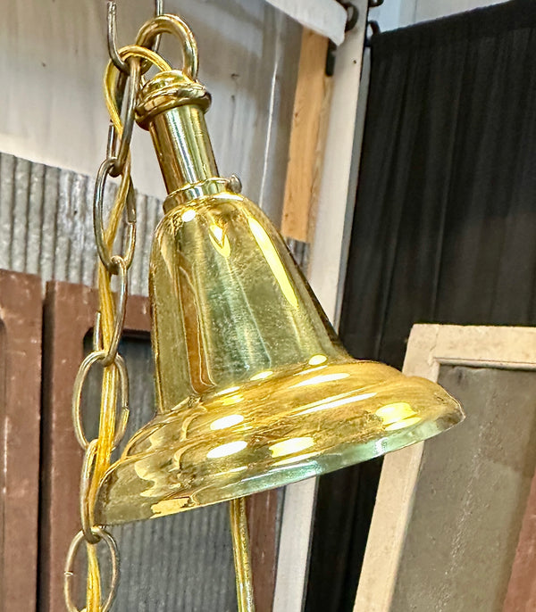 Antique Brass 4-Light Pan Chandelier - 18" W x 8" T - GA21029