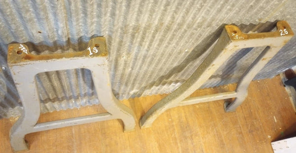 Pair of Cast Iron Machine Legs 30" Tall x 22" Wide GA-S080
