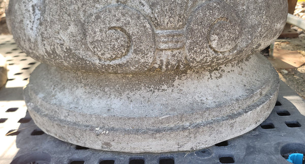 Fluted Concrete Planter w/ Acanthus Trim 21 3/4" x 26" GS01068 3 Available!